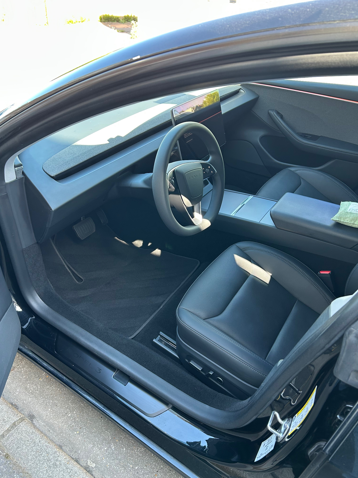 Intérieur d'une Tesla Model 3 après prestation